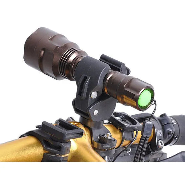 360° forgatható zseblámpa tartó kerékpárra, 20–36 mm kormányhoz