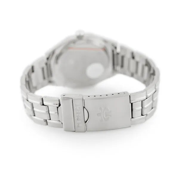 Perfect P186 férfi karóra, rozsdamentes ezüst szíj, fehér számlap, 43 mm