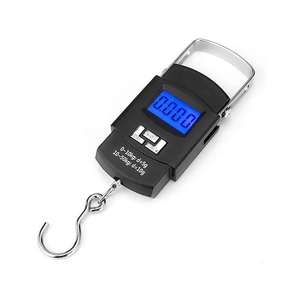 Akasztós elektronikus utazómérleg 50kg lcd