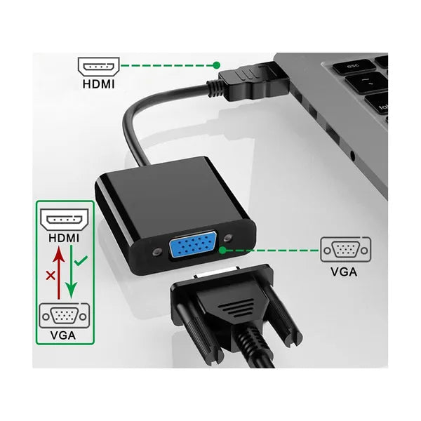 Hdmi-vga átalakító kábel fekete