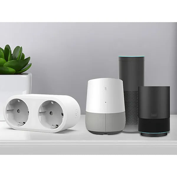Wifi okos dupla konnektor, 16 A, időzítő, Smart Life kompatibilis
