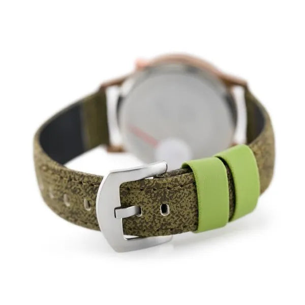 Perfect A379 női karóra, kvarc, olívazöld textilszíj, WR30, 37 mm