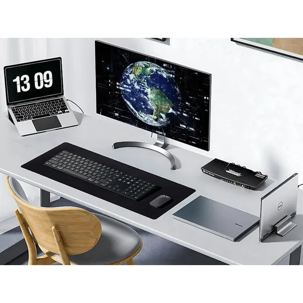 Gaming egér- és billentyűzetpad, XL 80×30 cm, csúszásgátló, fekete