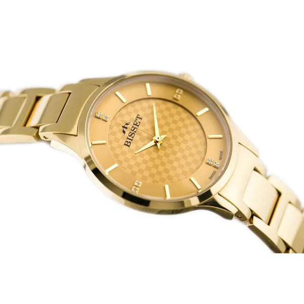 Bisset női karóra, arany, rozsdamentes acél szíj, quartz, 34 mm WR30