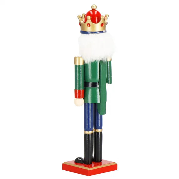 Karácsonyi diótörő figura fából, 38 cm, színes dekoráció