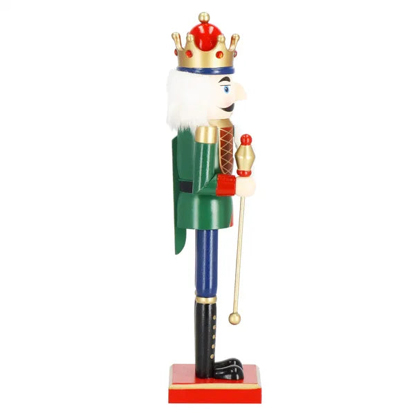 Karácsonyi diótörő figura fából, 38 cm, színes dekoráció