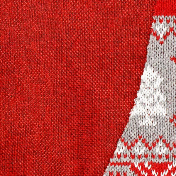 Karácsonyi filc asztali futó gnómlábakkal 215×33,5 cm, piros