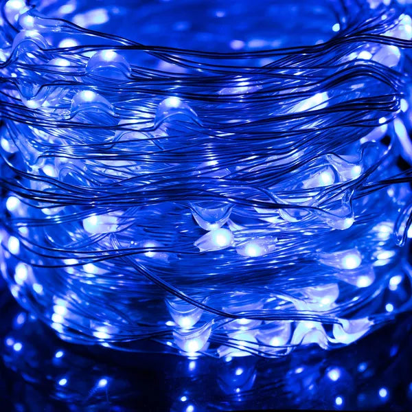 480 LED kék mikro fényfüzér 48 m, IP44, 8 program, beltér/kültér