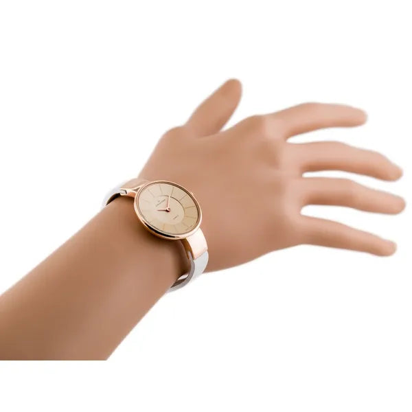 Jordan Kerr női karóra 32 mm, rosegold tok, fehér bőr szíj, antiallergén