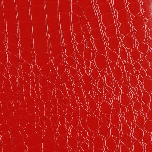 Piros ökobőr ékszerdoboz kulcsos zárral, tükörrel, 26×26×8,5 cm