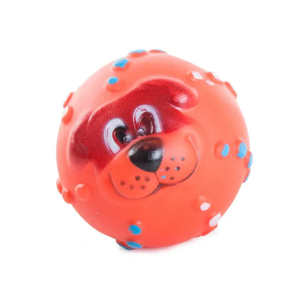 Színes sípoló gumi rágógolyó kutyáknak, 7 cm