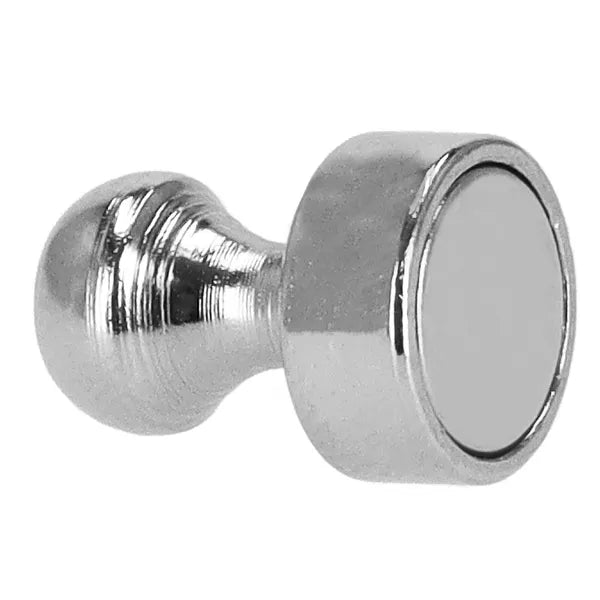 Ezüst neodímium push-tű mágneskészlet, 10 db, Ø1,2×1,58 cm