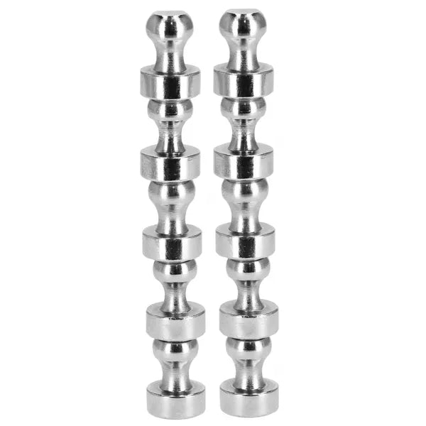 Ezüst neodímium push-tű mágneskészlet, 10 db, Ø1,2×1,58 cm