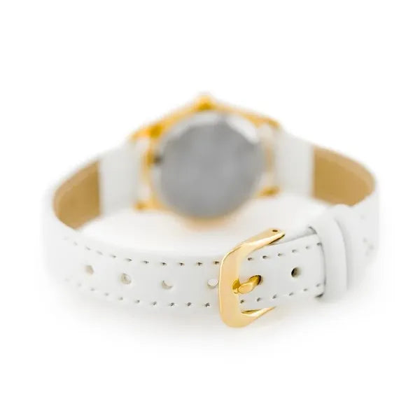 Casio LTP-1094Q-7B9 női karóra, quartz, 24 mm, arany tok, fehér bőrszíj