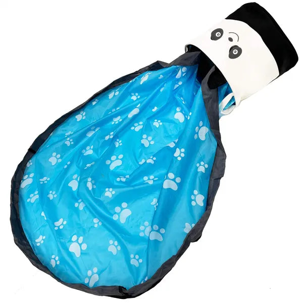 Panda mintás játék tároló kosár 35x35 cm, 43 l, játszószőnyeggel