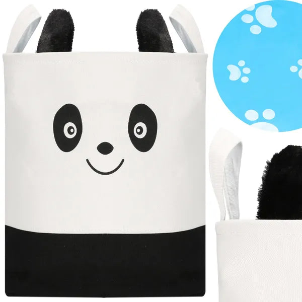 Panda mintás játék tároló kosár 35x35 cm, 43 l, játszószőnyeggel