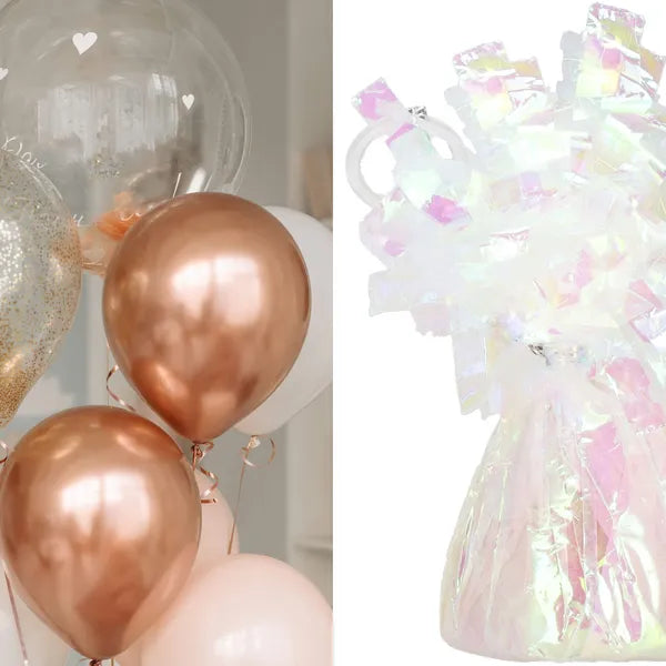 Színváltós fehér ballon nehezék 130 g, átlátszó akasztógyűrűvel