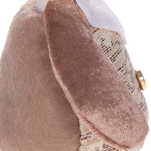 Karácsonyi Mikulás dísz, 22 cm, poliészter, flitteres sapkával