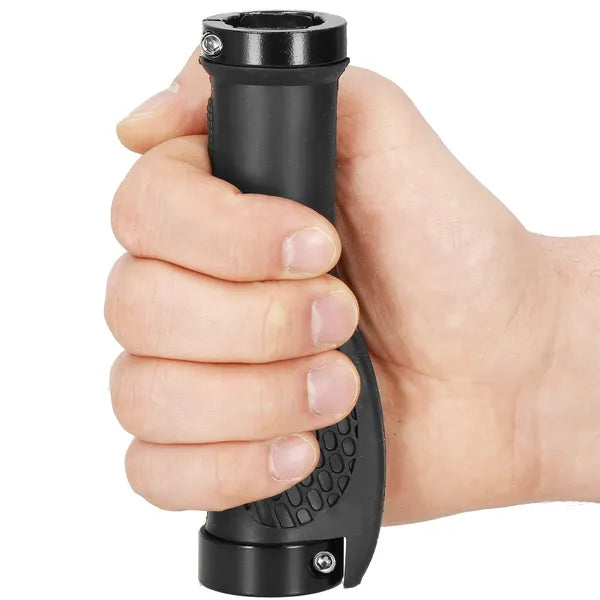 Fekete ergonomikus kerékpár kormánymarkolat pár, 13 cm, 22 mm