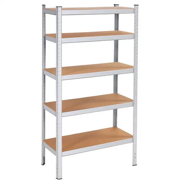 Fém állvány 180x90x40 cm, 5 MDF polccal, 875 kg teherbírás