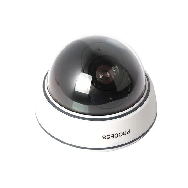 Kamuflázs kupolás biztonsági kamera LED villogóval, fehér, 12,5 cm