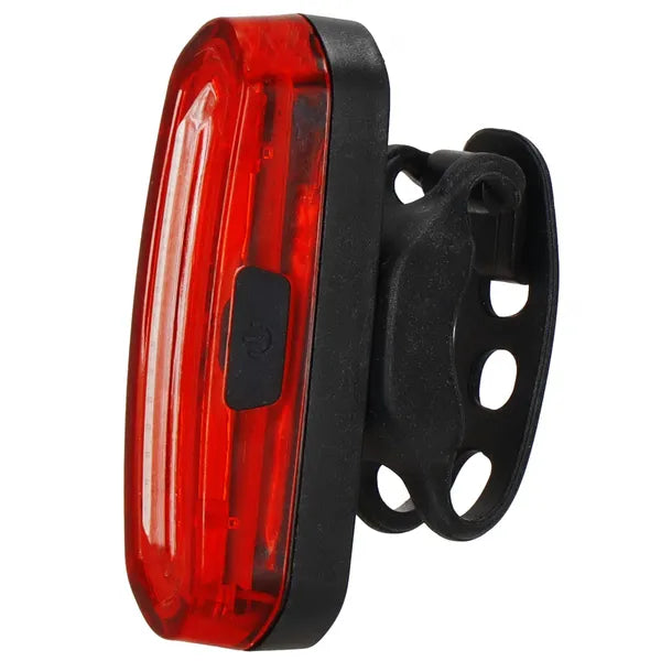 USB-ről tölthető vízálló hátsó kerékpárlámpa, 50 lm, 6 fénymód