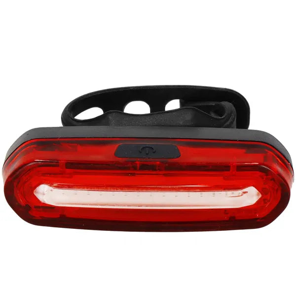 USB-ről tölthető vízálló hátsó kerékpárlámpa, 50 lm, 6 fénymód