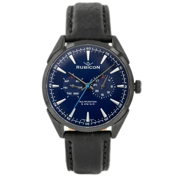 Férfi karóra Rubicon RNCD69, Miyota kvarc, 43 mm, WR50, bőr szíj