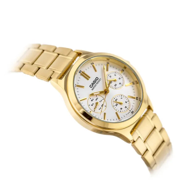 Casio LTP-V300G-7A női arany rozsdamentes acél kvarc karóra, 33 mm WR30