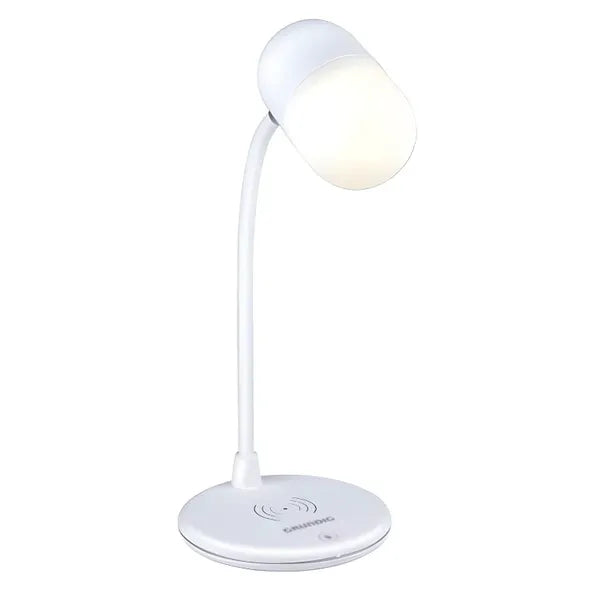3 az 1-ben LED asztali lámpa Bluetooth hangszóróval és Qi töltővel
