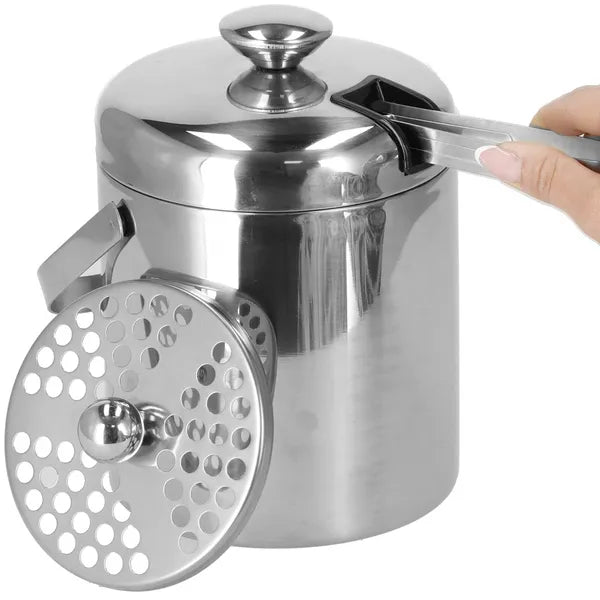 Jégvödör 1,3 l fogóval, szitával és fedővel, 14 cm