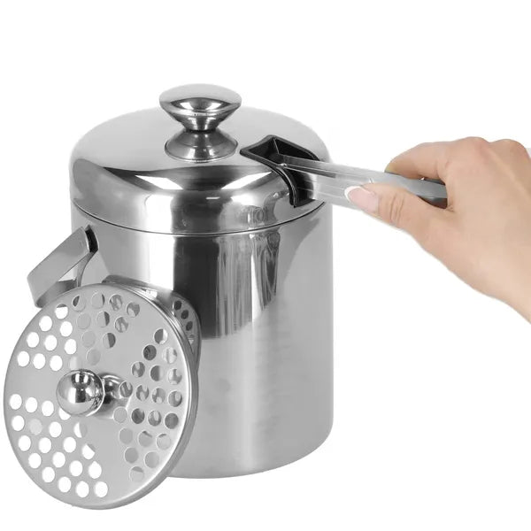 Jégvödör 1,3 l fogóval, szitával és fedővel, 14 cm