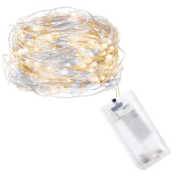 Elemes micro LED fényfüzér, 20 db, 1,9 m, hideg/meleg fehér
