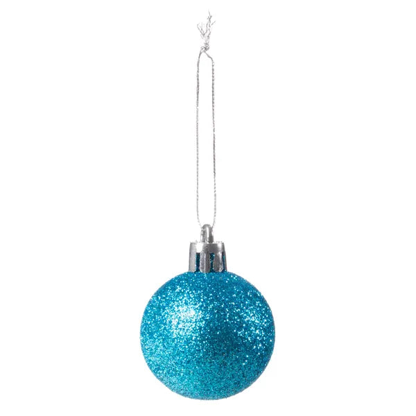 Törhetetlen kék karácsonyi gömbök, 4 cm, 20 db szett