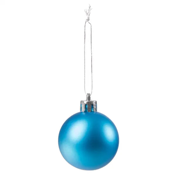 Törhetetlen kék karácsonyi gömbök, 4 cm, 20 db szett