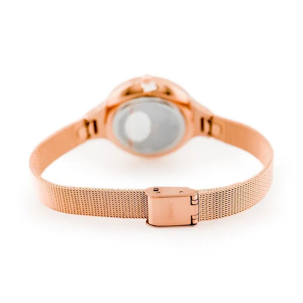 Pacific női karóra rosegold fémszíjjal, barna gyöngyház számlap, 32 mm