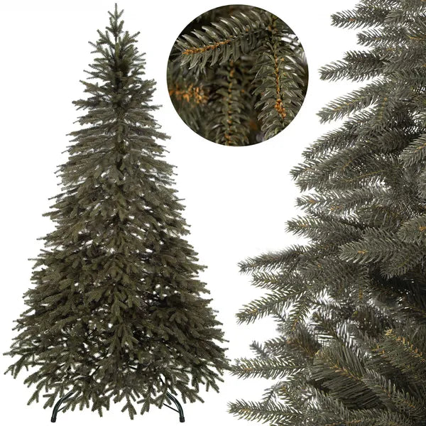 Prémium PE műfenyő, 200 cm, fém állvánnyal