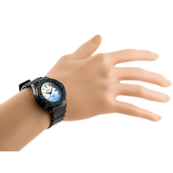 Casio LRW-200H-2EV lányka karóra, quartz, WR100, fekete szíj, kék számlap