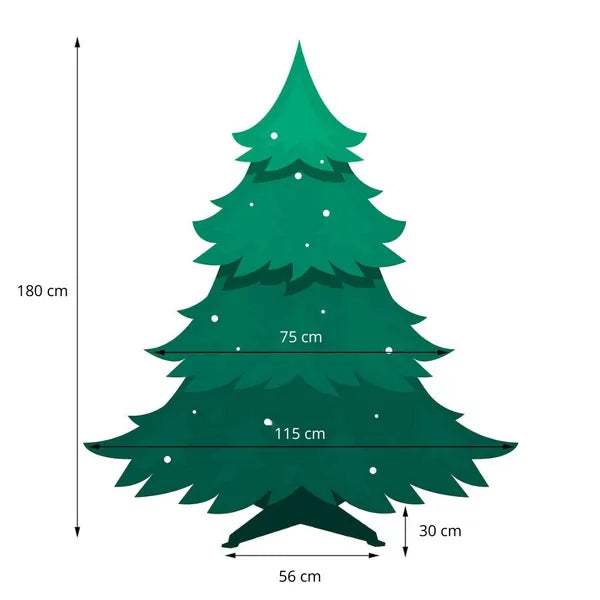 Vera zöld realisztikus műfenyő, 180 cm, háromlábú állvánnyal