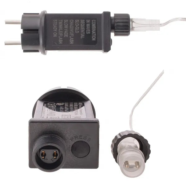 300 LED-es hidegfehér függő fényfüzér, 2 m, IP44, beltér/kültér