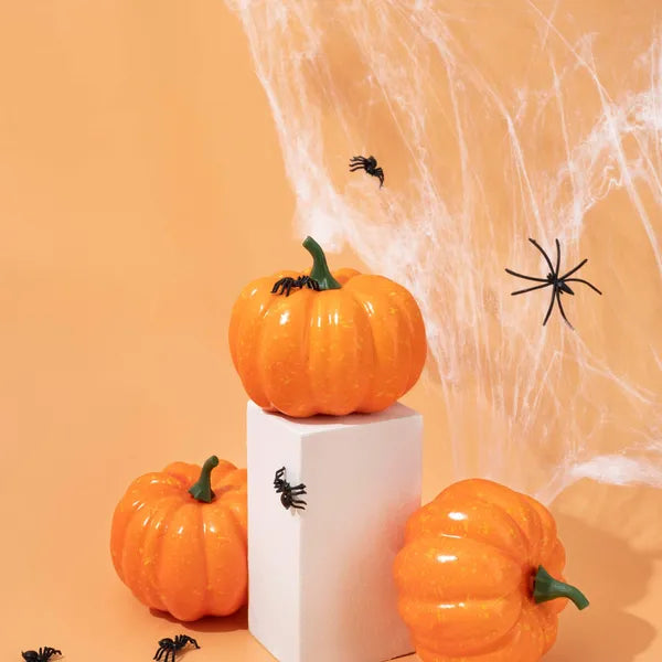 Fehér halloween pókháló dekoráció 2 pókkal, 20 g poliészter