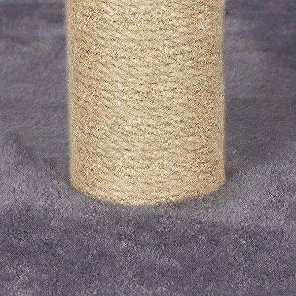 Springos macskakaparó torony játékkal, 72 cm, barna/sötétszürke