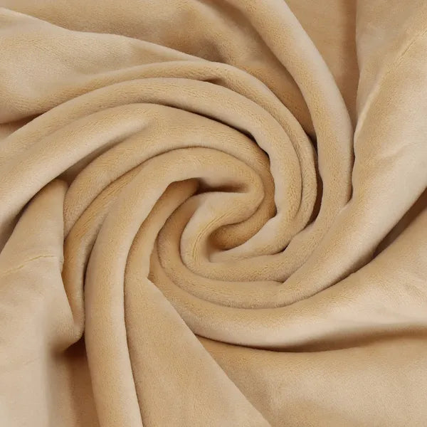 Univerzális bársony-spandex székhuzat, bézs, 38–52×45–70 cm