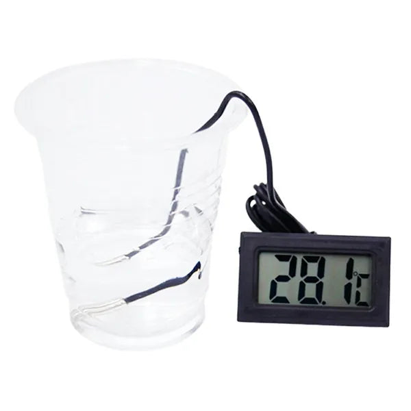 LCD szondás digitális hőmérő, -50–70 °C, 95 cm kábel, fekete