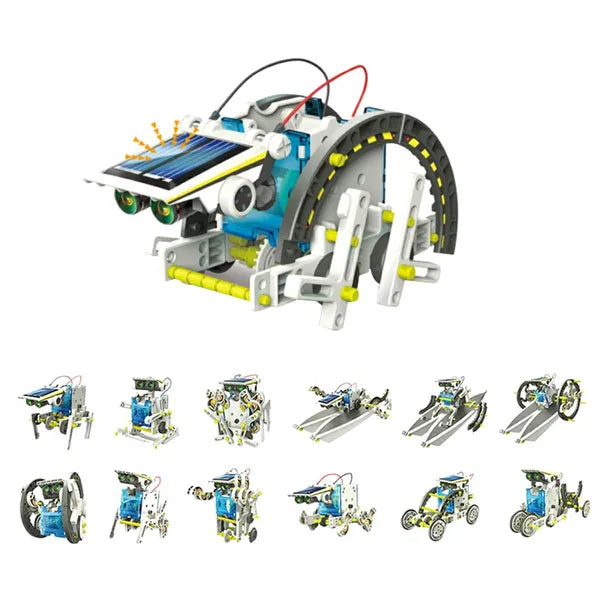 14 az 1-ben napelemes robot építőkészlet gyerekeknek, 10+ év, STEM oktató