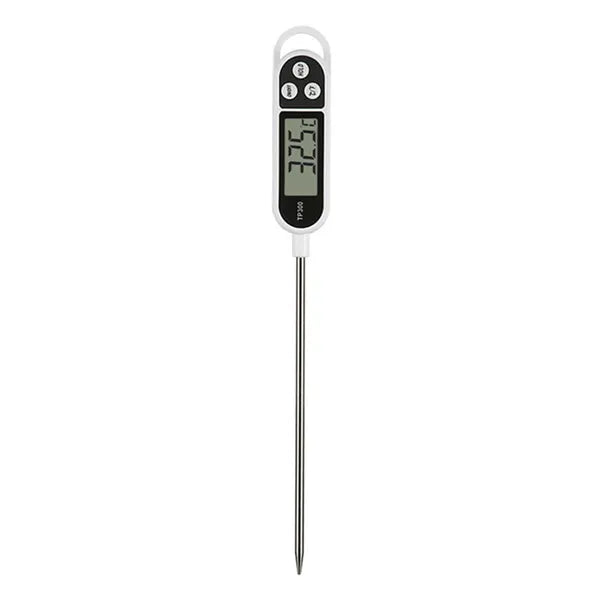 Digitális szúrós hőmérő LCD kijelzővel, -50–300 °C, 14 cm szonda