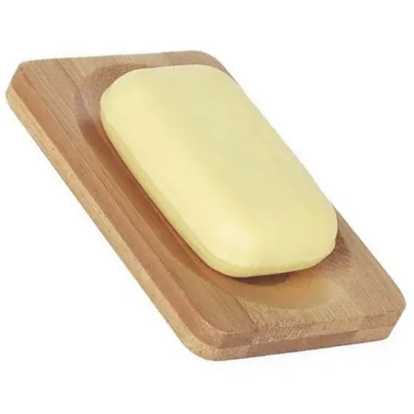 Bambusz álló szappantartó, barna, 12×7,5 cm, csúszásgátló talppal