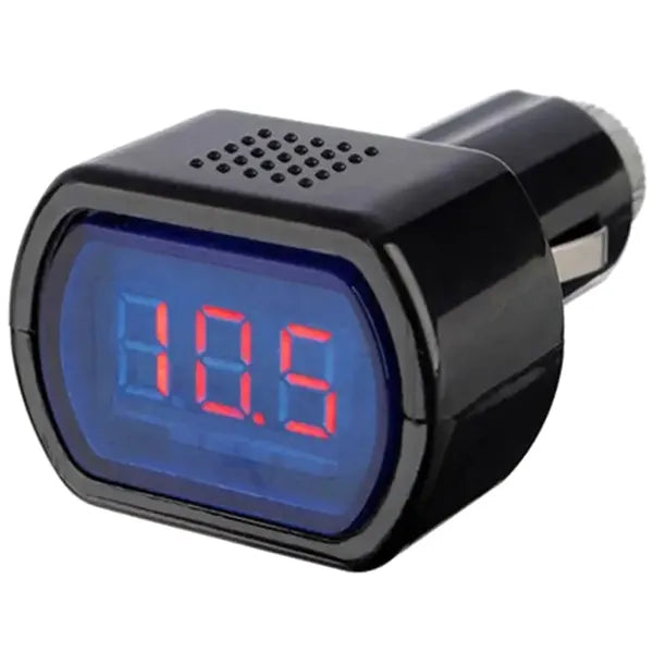 Autós voltmérő és akkumulátortesztelő, 12–24 V, LCD, USB 2.1 A, szivargyújtó