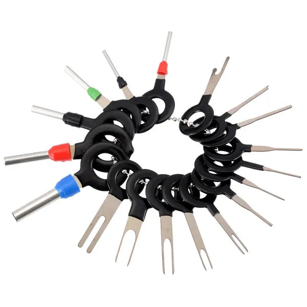 18 darabos csapkihúzó kulcskészlet autó- és PC csatlakozókhoz, 0,8–8 mm