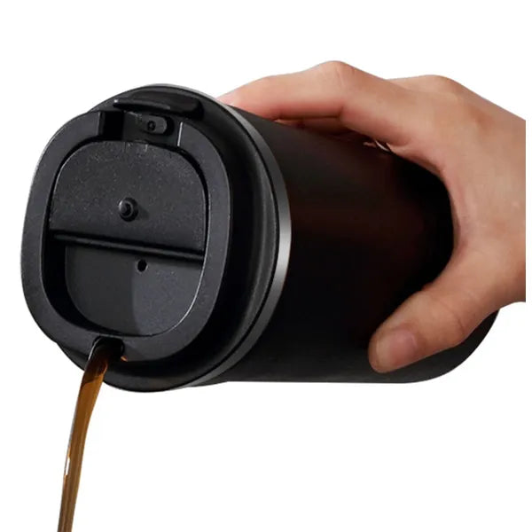 Termo pohár csúszásgátló bevonattal, ergonomikus markolattal, rozsdamentes acél, 510 ml, kék